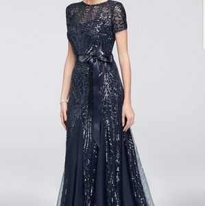 Beautiful long mother of bride dress.